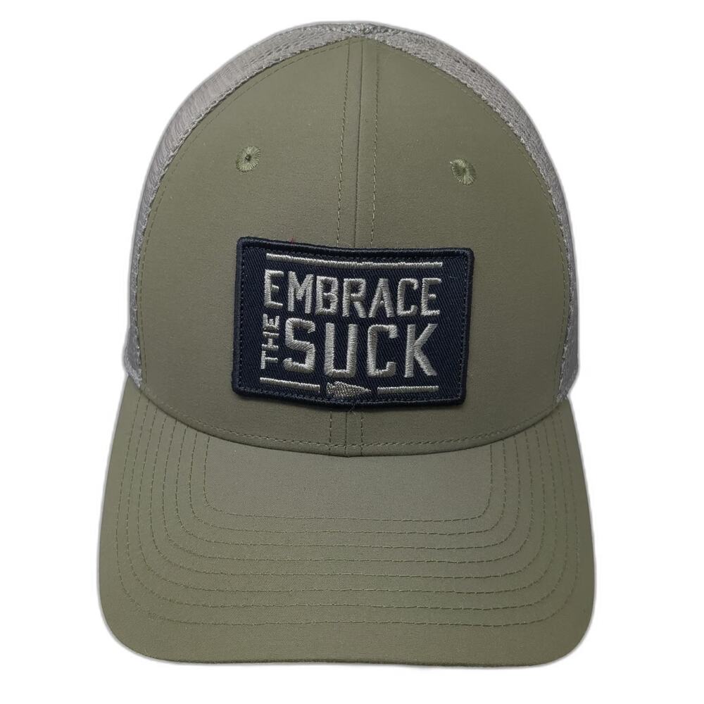 GORUCK Baseball Cap Green One Size Embrace The Suck Mesh Back Strapback Hat